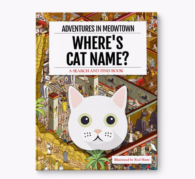 Personalised Where's {dogsName} Book: Adventures In Meowtown